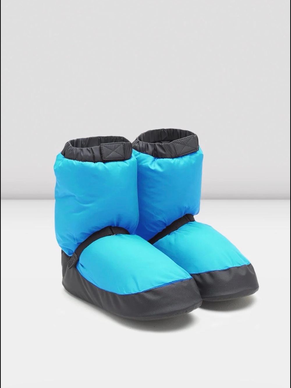 Bloch Fluorescent Blue and Black Children's Warm-Up Booties